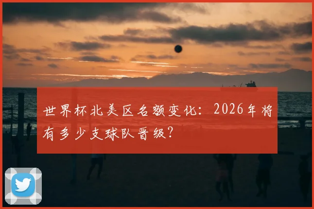 世界杯北美区名额变化：2026年将有多少支球队晋级？